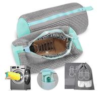 ZTBFHLZQ Sac Lavage Chaussu-res Machine à Laver, S-acs à Linge pour Chau-ssures Réutilisables, S-ac de Lavage pour Chaussur-es, Filet Linge Machine à Sa-c Cha-ussures Voyage Protéger (Grau 2Pcs xin)