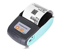 ZTBGY Imprimante de reçus à chaud portable de 58 mm, avec interfaces BT et USB, impression de tickets haute vitesse et claire, compatible avec le jeu de commandes ESC/POS (bleu)