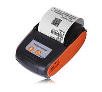 ZTBGY Imprimante de reçus à chaud portable de 58 mm, avec interfaces BT et USB, impression de tickets haute vitesse et claire, compatible avec le jeu de commandes ESC/POS (orange)
