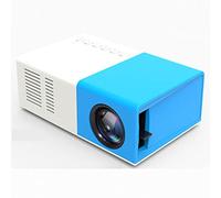 ZTBGY Mini projecteur, projecteur de dessin animé portable, cadeau pour enfants, projecteur de film en plein air, adapté pour home cinéma, avec interface HDMI USB et télécommande (bleu et blanc)