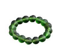 ZTBH Bracelet météorite tchèque Bracelet en Czech Czech de 8 mm Météorite Bracelets en Pierre en Cristal de météore Bijoux Homme Femme (Length : 18cm, Metal Color : 4)