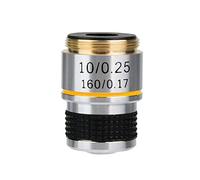 ZTBH Kit d'accessoires pour microsc 10x Accessoires d'objectif de Microscope Biologique Lames de Microscope (Color : Silver)