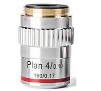 ZTBH Kit d'accessoires pour microsc 4X 10x 20x 40x 100x Plan du Microscope Objectif achromatique Objectif 20.2 Fil Lames de Microscope (Color : 4X)