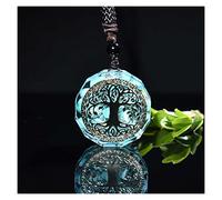 ZTBH Pendentif Orgonite Turquoise Arbre de Vie 7 Chakra avec Pendentif Orgonite en Pierre de Crista