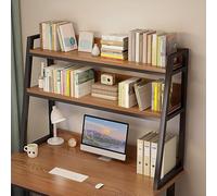 ZTCHSENZT Étagère de bureau à 2 niveaux en chêne - Clapier de bureau élégant pour dortoir universitaire et chambre à coucher - Optimisez l'espace et désencombrez votre espace de travail, chêne - 115 x