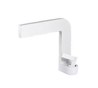 ZTCHSENZT Robinet De Lavabo Monotrou À Encastrer sous Plan, en Argent Brossé, avec Mitigeur De Style Hôtelier (Blanc),White