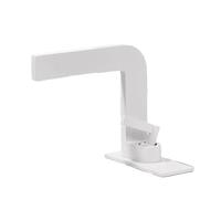 ZTCHSENZT Robinet De Lavabo Monotrou À Encastrer sous Plan, en Argent Brossé, avec Mitigeur Style Hôtel (Blanc + Tableau),White+Board