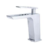 ZTCHSENZT Robinet De Lavabo Noir Et D, Robinet De Lavabo avec Eau Chaude Et Froide Anti-Éclaboussures, Entièrement en Cuivre, D (Argent),Silver