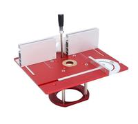 ZTCHSENZT Table De Fraisage Réglable avec Plateau en Alliage D'Aluminium, Plaque De Fixation Et Kit De Surélévation pour Le Travail du Bois, Table De Fraisage Robuste,Red