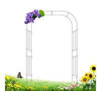 ZTCHSENZT Tonnelle décorative en métal de 2,8 m, noir/blanc, treillis en acier inoxydable, pergola, support pour plante grimpante, W3.9-10.5Ff/noir/200 x 240 x 40 cm, blanc-320 x 240 x 40 cm