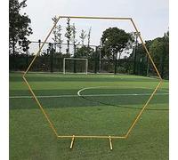 ZTCHSENZT Warch Arche hexagonale en fer forgé, arches de jardin, arche en métal doré à faire soi-même, arche de ballons avec base, outil de fond Wparty, blanc, doré/2 m/doré, 2 m d'or