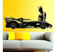 ZTcool Autocollant Mural de super-héros B-atman, autocollant Mural en vinyle de dessin animé de voiture, décor de chambre d'enfants, Art Mural 45x92 cm