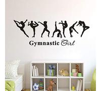 ZTcool Autocollant mural en vinyle de gymnastique olympique pour fille, 119x42cm, décor de chambre d'enfants, papier peint de ballerine, affiche murale de gymnastique