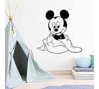 ZTcool Autocollant Mural en Vinyle pour Chambre d'enfant, Papier Peint Autocollant Dessin animé Minnie Mouse, 57x58 cm