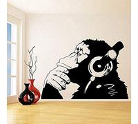 ZTcool Banksy Street Graffiti Culture vinyle autocollant mural musique et chimpanzés maison chambre salon autocollant personnalisé 55X80CM