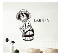 ZTcool dessin animé japonais anime bateau pirate vinyle autocollant mural, autocollant Prince Luffy pour la décoration de chambre d'enfants 45x76 cm