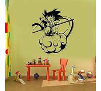 ZTcool Vinyle Japonais Anime Noir Sticker Mural, Dragon-Ball Autocollant Chambre D'enfants Décoration Murale 57 x 61 cm
