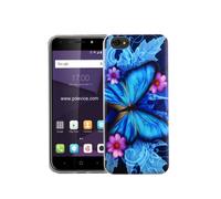 ZTE Blade A6 Lite Coque De Protection Papillon Bleu Cover Bumper Étui
