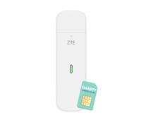ZTE MF833 Dongle USB CAT4/4G débloqué à Faible coût, 150 Mbps, Configuration multibande, avec Une Garantie de 2 Ans et Une Carte SIM Intelligente Gratuite - Blanc