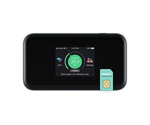 ZTE MU5001, 5G/CAT20 Débloqué, Portable Low Cost WiFi 6 Hotspot, Connectez 32 appareils, batterie de 4500 mAh avec charge rapide, spécifications britanniques, avec carte SIM intelligente 5G gratuite -