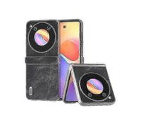 ZTE Nubia Flip 5G Case, Matte Edge Cowhide Leather & PC Phone Cover