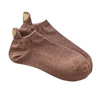 ZTFYKLIN Casual Fashion Sock Cotton Heart Short Women sport Socks irrégulier Socks Chaussettes Antidérapantes Homme Hiver (Coffee, One Size)