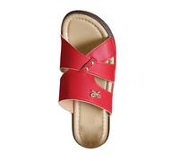 ZTFYKLIN Claquettes Femme Confortable Sandales Compensées Pour Femmes, D'Été La Plage, Et Confortables, Idéales Les Déplacements Quotidiens Le Travail (Red, 37) Chaussures Orthopediques Femmes