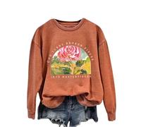 ZTFYKLIN Dieu transforme Les Morceaux brisés en Chefs-d'œuvre. à Capuche décontracté à épaules dénudées et imprimé Lettre pour Femme Pulls Cachemire Femmes (Orange, M)