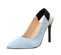 ZTFYKLIN Espadrilles À Talon Compensé En Cuir Été Pointu Femmes Chaussures Coloré Mince Sandales Dame Bout Habillées 10Cm (Blue, 39) Orthopedic Sandals Women Platform For Wedge Shoes Ladies