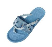 ZTFYKLIN Femme Mode Orthopédique Summer New Casual Pintoed Pantoufles Pour Femmes Country Wear Surdimensionné Denim (Blue, 40) Chaussure Ete Sandale Confortable Escarpins Women Shoes Chaussures