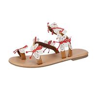 ZTFYKLIN Femme Sandale Tong Femmes Été Décoration Plage Bande Élastique Décontracté Bout Ouvert Plat Fond Souple Chaussures Respirantes Sandales Chaussons Fourrure Hiver Chaussure Compensee Pied