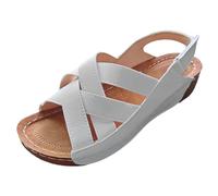 ZTFYKLIN Femme Sandales Plates Compensées Chaussures Avec Boucle De Ceinture Creuse Latérale Pour Femmes, D'Été À La Mode Dames Botte Neige Dans Et Randonnée Été Entre Doigts Pieds Larges