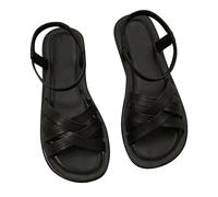 ZTFYKLIN Femme Sandales Plates Compensées Françaises Pour Femmes, Nouvelles D'Été À Semelle Souple Avec Pince La Plage Bout Fermé Rose Sandale Confortable Été Chaussures Chaussure De Marche Ete