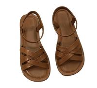 ZTFYKLIN Femme Sandales Plates Compensées Françaises Pour Femmes, Nouvelles D'Été À Semelle Souple Avec Pince La Plage Bout Fermé Rose Sandale Confortable Été Chaussures Chaussure De Marche Ete