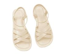 ZTFYKLIN Femme Sandales Plates Compensées Françaises Pour Femmes, Nouvelles D'Été À Semelle Souple Avec Pince La Plage Bout Fermé Rose Sandale Confortable Été Chaussures Chaussure De Marche Ete