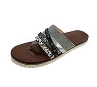 ZTFYKLIN Femmes Tongs Mode Sandales Flops Pantoufles Flip Chaussures Été Plat Pour Rétro Talon Sexy Escarpin Claquette Femme Chaussure Ete Compense De Piscine Orthopediques D'Été Confort