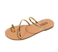 ZTFYKLIN Femmes Tongs Mode Sandales Pantoufles Été Couleur Unie Nouveau Motif Ensemble Orteil Confort Fond Plat Antidérapant Plage Polyvalent Bottes Imperméables Pour Blanc Neige Beach Shoes For