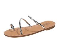 ZTFYKLIN Femmes Tongs Mode Sandales Pantoufles Été Couleur Unie Nouveau Motif Ensemble Orteil Confort Fond Plat Antidérapant Plage Polyvalent Bottes Imperméables Pour Blanc Neige Beach Shoes For