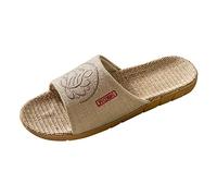 ZTFYKLIN Pantoufles Femme Respirante Hommes Four Seasons Ménage Intérieur Couples Chinois Fleur Imprimer Sandales (Coffee, 43) Claquette Ete Boss Été Confortable Sandale Plastique Plage Chausson