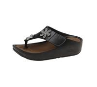 ZTFYKLIN Sandales avec Soutien De Voûte Pantoufles D'Été pour Femmes, Nouvelles Compensées Creuses Grande Taille, Tongs À Semelle Épaisse, Décontractées Femmes (Black, 40) Chaussure Sandale