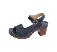 ZTFYKLIN Sandales Femme Été À Talon Aiguille D'Été Décontractées Semelle Plate Avec Boucle De Ceinture Creuse Sur Le Côté Pour Femmes (Blue, 36) Chaussures Mariage Sandale A Chaussure