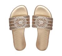 ZTFYKLIN Sandales Femme Été Léger Semelle Douce Chaussons De Plage Décontractés Pour Femmes, Plats, Souples, Une Ligne, Légers Et Pratiques (Khaki, 38) Claquette Piscine Chausson Noir Pantoufles