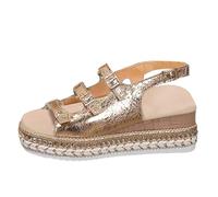 ZTFYKLIN Sandales Femme Été Pour Femmes, Style Romain, Plateforme, Semelle Épaisse, Décontractées, Boucle De Ceinture, Tête Ronde, Décontractées Et Mules Femmes Chaussure Orthopédique Randonnée