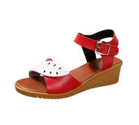 ZTFYKLIN Sandales Plates Femme D'Été Décontractées À Semelle Plate Et Boucle De Ceinture Creuse Pour Femmes Ballerines Habillées Confortables Voûte Plantaire Entre Doigts Été Ete Chaussures