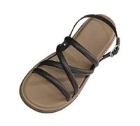 ZTFYKLIN Sandales Plates Femme Épaisses Pour L'Été, Style Décontracté Et Polyvalent, Chaussures De Plage Antidérapantes Sabots Suédois Sandale Randonnée Talon Marche Entre Doigts Été Tongue