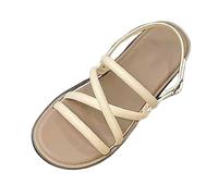 ZTFYKLIN Sandales Plates Femme Épaisses Pour L'Été, Style Décontracté Et Polyvalent, Chaussures De Plage Antidérapantes Sabots Suédois Sandale Randonnée Talon Marche Entre Doigts Été Tongue