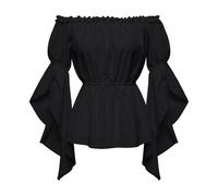 ZTFYKLIN T-Shirt D'Été Ample À Manches Courtes pour Femme Chemisier Péplum Et Épaules Dénudées Épée Médiévale Claymore Blouse Tunique Ete Haut Grande Taille Top Tshirt Manche Courte Vêtements