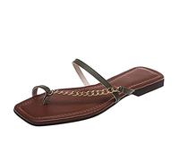 ZTFYKLIN Tongs Femme Été Pantoufles Chaussures D'Extérieur Pour Femmes Intérieur Casual Leisure Respirable Chaussons Peinture Cuir Chaussure Claquette Confortable Flip Flop Plage D'Été