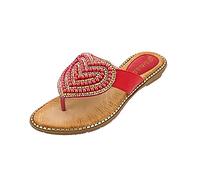 ZTFYKLIN Tongs Femme Mode Orthopédique Chaussures À Bout D'Amour Pour Femmes Sandales Fashion Pearl Round Pinch Bottes Larges Genou Avec Talon Confort Chic Ete Chaussure D'Été Mules Et Sabots De