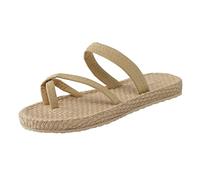 ZTFYKLIN Tongs Femme Mode Orthopédique Femmes Pantoufles Plat String Espadrilles Plage Fond Été Chaussure Talon Sexy Haut Chaussures Confort Sandale De Compensée Orthopedique Piscine Compensées